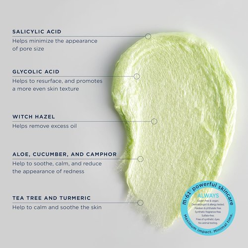 M-61 PowerSpot Cleanse - Acne-Fighting Face Wash with 3% Sulfur & Salicylic Acid | 4 Fl Oz