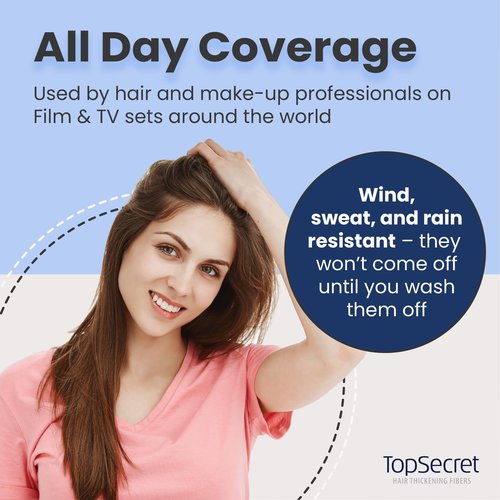 Top Secret Hair Thickening Building Fibers Refills - Undetectable & Natural Hair Filler - for Men & Women - Instantly Fill In Fine Thinning Hair - Weather & Sweat Resistant (Medium Brown, Large)