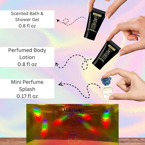 Moschino Toy 2 Pearl Perfume Gift Set - Mini Splash Trio (0.17 Fl Oz) for Women