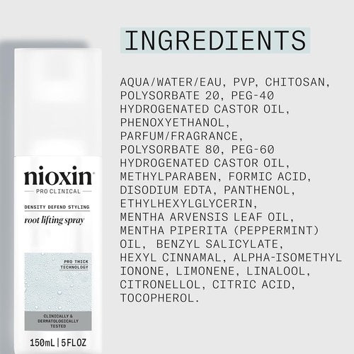 Nioxin Density Defend Styling Root Lifting Spray - Hair Thickening & Volumizing | 5.1 Fl Oz