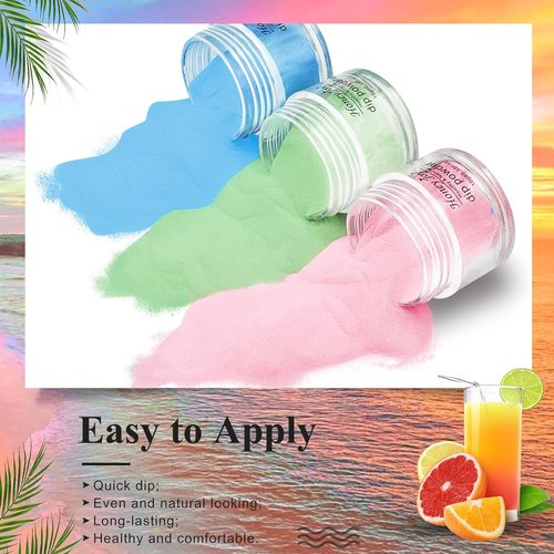 Honey Joy Neon Dip Powder Set - 6 Vibrant Colors for DIY Nail Art | No Lamp Needed, Perfect for Home Manicures