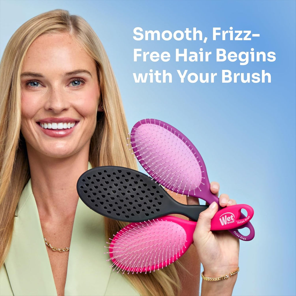 Wet Brush Frizz-Free Detangler Brush - Ionic Technology for Smooth, Frizz-Free Hair | Pink