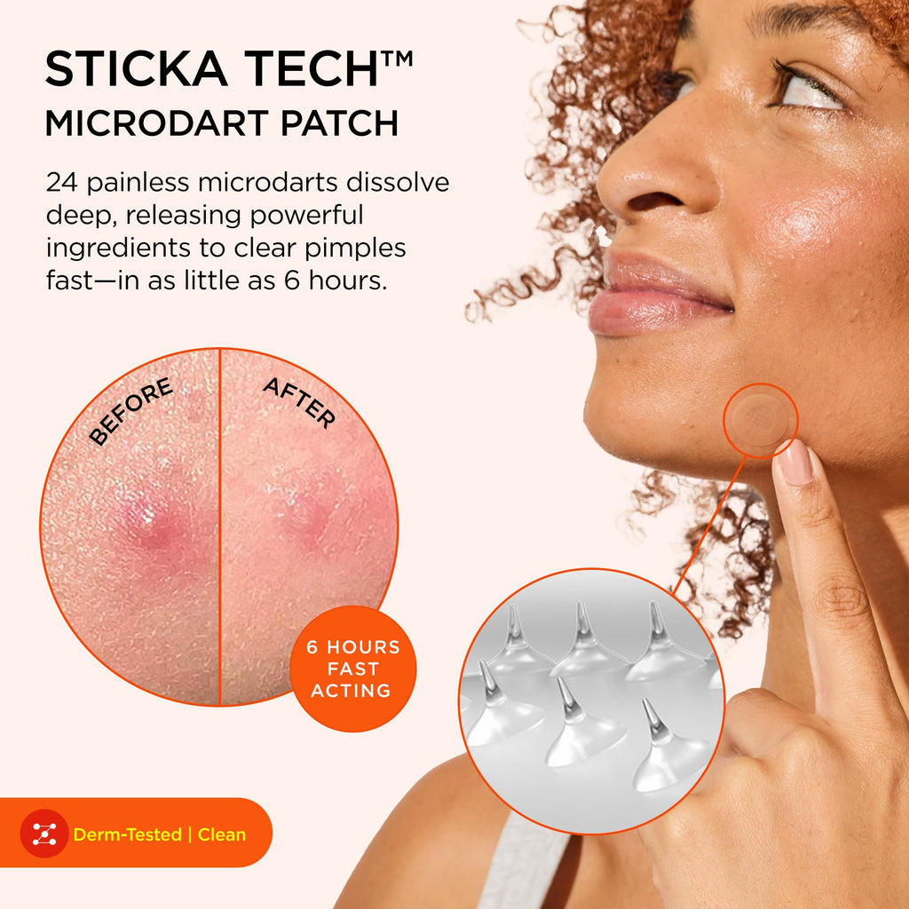 ZitSticka Killa Microdart Pimple Patches for Face - Most Potent Pimple Patch with Fast-Acting Microdarts - For Deep, Early-Stage Zits with Salicylic Acid - Regular 8 Count with Cleaning Swab
