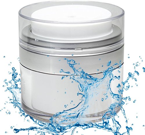 Airless Cosmetic Jar - Refillable Travel Makeup Container for Foundation & Creams | Leak-Proof Design | 1.7 oz