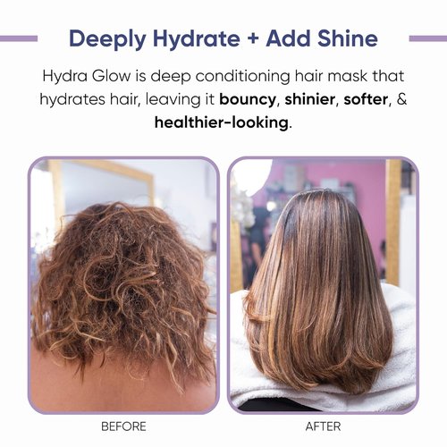 Agua de Cielo Hydra Glow Mask - Deep Conditioning Hair Treatment for Dry, Damaged Hair | 16 Oz