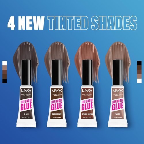 NYX Professional Makeup Eyebrow Gel - Extreme Hold Brow Glue in Clear for Flawless Brows
