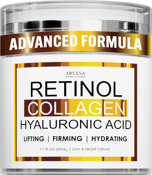 Regine Switzerland Retinol Cream - Anti-Aging Moisturizer with Collagen & Hyaluronic Acid | Day & Night Use