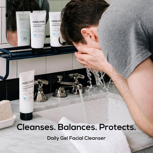 Marlowe. No. 121 Facial Cleanser - Daily Men's Face Wash with Natural Extracts & Antioxidants, 6 oz