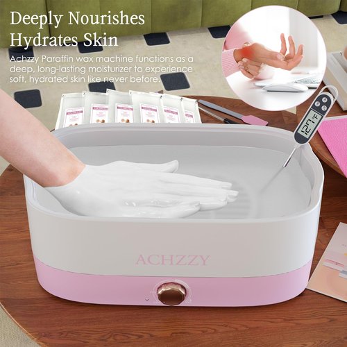 Achzzy Natural Paraffin Wax Refills, 6 Pack Paraffin Wax Blocks of Unscented for Paraffin Bath, Paraffin Wax for Hand and Feet for Deep Hydration, Moisturizing and Nourish (Unscented)