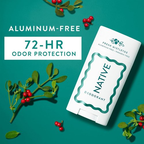 Native Deodorant - Holiday Edition Fresh Mistletoe Scent | 72-Hour Odor Control, Aluminum-Free, Unisex