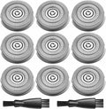 Skiennix Replacement Blades for Electric Razor - 9 Pack Heads with 2 Cleaning Brushes