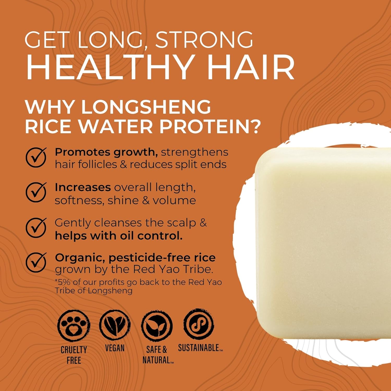 Viori | Native Essence Conditioner Bar - Handcrafted Organic Rice Water Formula for Healthy Hair