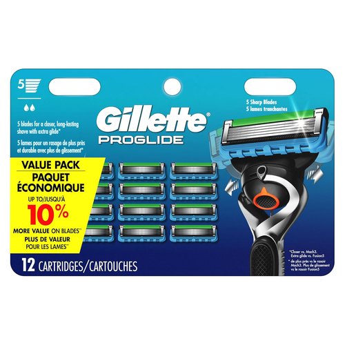 Gillette Fusion5 ProGlide Razor - Men's Precision Trimmer with 12 Blade Refills | Smooth Shave