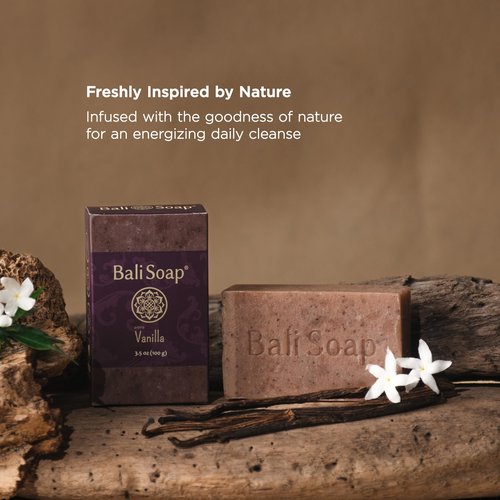 Bali Soap Premium Natural Soap Gift Set, Handmade in Bali, Plant Based Cold Process with Botanical Extracts, 6 Pack, Deeply Moisturizing, Free from Parabens Sulfates and Phthalates