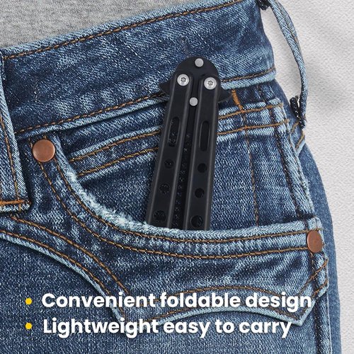 2 Pieces Automatic Switch Folding Practice Combs, Stainless Steel Butterfly Comb, Switchblades Comb, Outdoor Training Pocket Combs, Hair Brush for Beard, Mustache, Hair Styling Tools