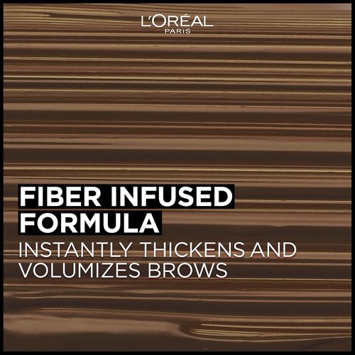 L'Oreal Paris Infallible Brow Mascara - 24H Volumizing Eyebrow Makeup for 2X Fuller Brows | Light Brunette, 0.13 Fl Oz