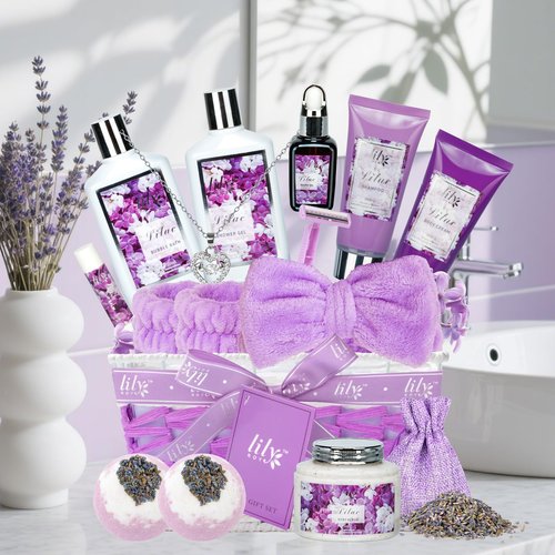 Mothers Day Gifts for Women 17-Piece Bath and Body Gift Set for Mom - Luxury Spa Gift Basket, Pampering Bath Set | Valentines Day, Birthday Gifts, Christmas Perfect Holiday Gift for Her