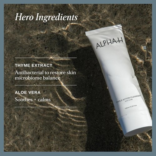 Alpha-H Triple Action Cleanser - 3-in-1 Gel Face Cleanser for Makeup Removal & Oil Control
