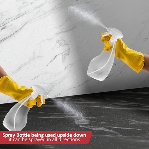 **SPRAYZ 17oz Spray Bottles - Durable Trigger Sprayer for Cleaning & Gardening | Refillable Clear Plastic**