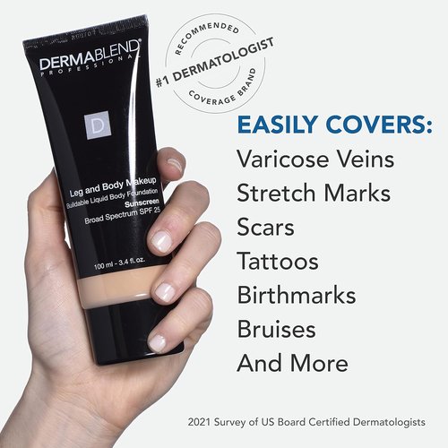 Dermablend Leg and Body Makeup Foundation - SPF 25 Protection for Flawless Skin