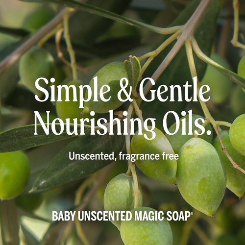Dr. Bronner's Pure-Castile Magic Liquid Soap (Baby Unscented, 16 Ounce, 2-Pack)- Made with Regenerative Organic Certified Oils, For Face, Hair, Hand & Body Soap, Laundry, Pets- Concentrated, Vegan