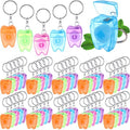 Landical 50 Pcs Mini Dental Floss Keychain Bulk Tooth Shaped Portable Floss Cleaning for Travel Homeless Donated Gifts Teeth Cleaning Oral Care 15 M /16.4 Yard (Multicolor)