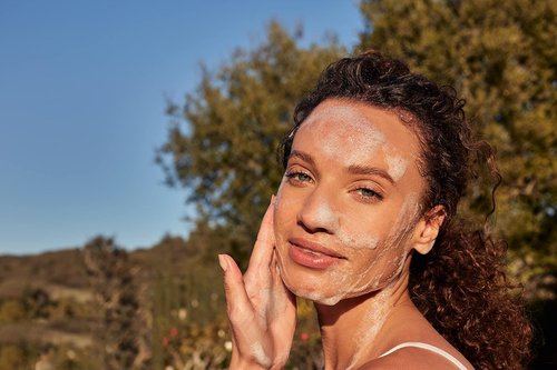 LATHER Caviar Lime AHA Cleansing Cream - Gentle Exfoliating Face Wash with Lactic Acid & Vitamin C | 4 Fl Oz for All Skin Types