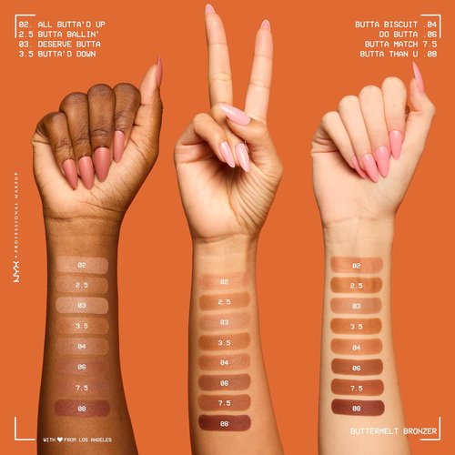 NYX PROFESSIONAL MAKEUP Matte Buttermelt Bronzer - Longwear Vegan Face Makeup, 12-Hour Wear | All Butta'D Up (Light Medium Neutral)