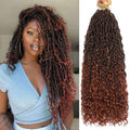 8 Packs Goddess Locs Crochet Hair 20 Inch Boho Faux Crochet Braids Pre Looped Hippie River Locs Crotchet Hair For Black Women Hair (20Inch (Pack of 8) #T1B/350)