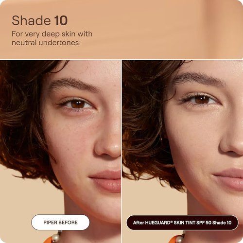 Live Tinted Hueguard Skin Tint SPF 50 | Tinted Mineral Sunscreen with Hydrating Finish - Light-Medium, 1.35 fl oz