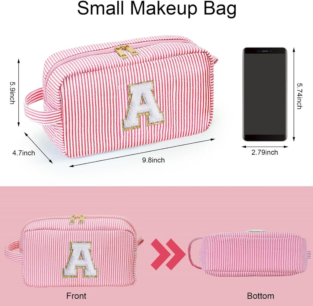 YOOLIFE Personalized Makeup Bag - Stylish Cosmetic Pouch for Women | Perfect Birthday Gift in Pink