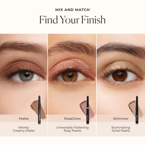 Laura Mercier Caviar Stick Cream Eyeshadow: Matte Finish, 24HR Wear, Long Lasting, Rich Color, Easily Blendable and Buildable, Waterproof, Hyaluronic Acid Infused, Eyeshadow Stick Set, Au Natural