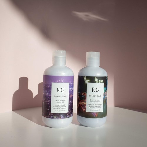 R+Co Sunset Blvd Daily Blonde Shampoo & Conditioner Duo - 8.5 Fl Oz Set for Radiant Hair