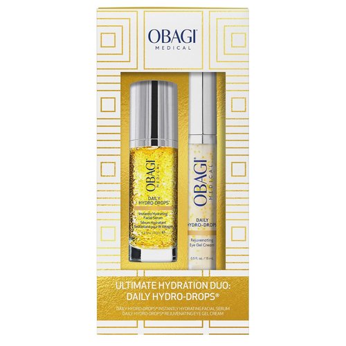 Obagi Daily Hydro-Drops Facial Serum & Rejuvenating Eye Gel Cream Set - 1oz Serum Hydrates & Softens Wrinkles | .5oz Eye Cream Brightens & Depuffs