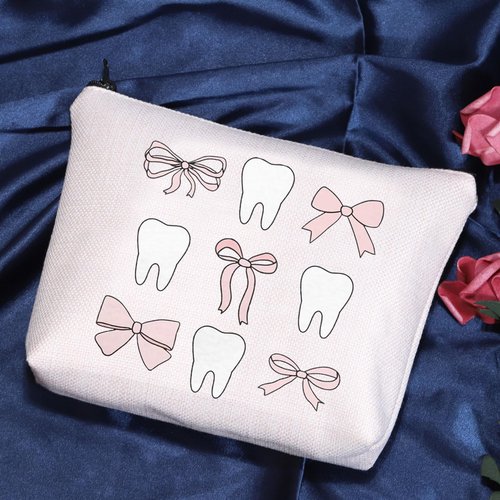 POFULL Teeth Makeup Bag - Dental Hygiene Cosmetic Bag (Teeth Bag)