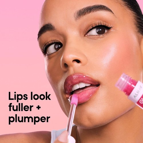Almay Gleam Big™ Lip Serum - Hydrating, Hypoallergenic Gloss in 100 Positively Pink | 0.13 fl oz