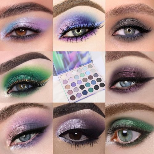 Skiennix Eyeshadow Palette - 30 Pigmented Matte & Shimmer Shades | Long-Lasting Waterproof Makeup