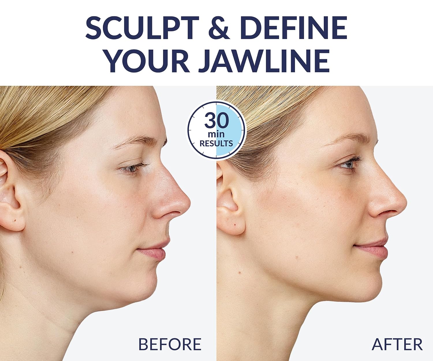Stylia V Line Lifting Collagen Mask - Firm & Contour Jawline with Hyaluronic Acid - 10PC Neck Tightening Mask