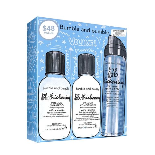 Bumble and bumble. Thickening Hair Volumizing Gift Set - Travel Size | Shampoo, Conditioner & Texture Spray for Fine to Medium Hair | 3-Piece Set