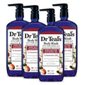 Dr Teal's Body Wash with Pure Epsom Salt, with Shea Butter & Almond Oil, 24 fl oz (Pack of 4)