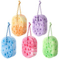 Boao 5 Pieces Soft Bath Sponge Shower Natural Gentle Soothing Body Fiber Exfoliating Shower Sponge Wash Bouquet for Women Men, Random Color (Bright Color)