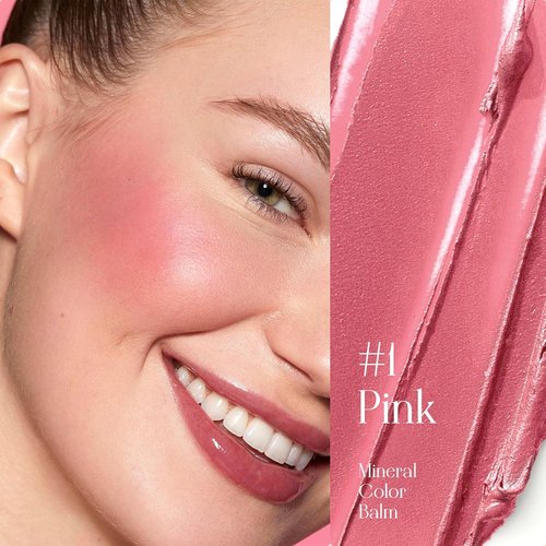 Skiennix Mineral Color Balm - SPF 35 Multi-Color Stick for Lips, Cheeks & Eyes | Blendable Pink Creamy Formula