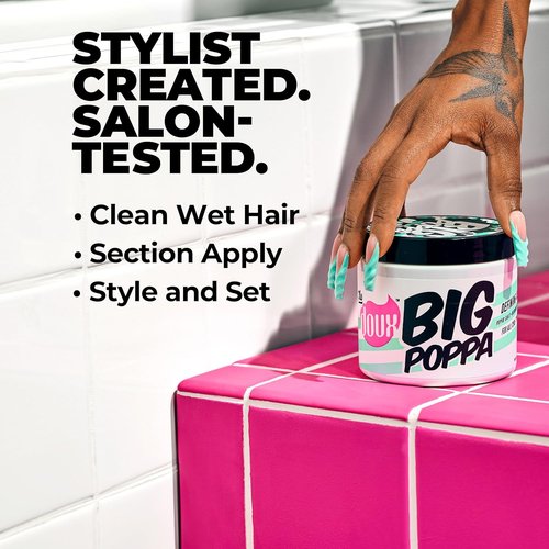 Doux BIG POPPA Curl Defining Gel - Frizz Control & Soft Hold with Babassu Oil for Curly Hair