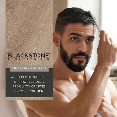 Blackstone Men's Grooming Hair Thickening Pomade - Pliable Hold & Matte Finish | Sea + Surf Scent (4 Oz)