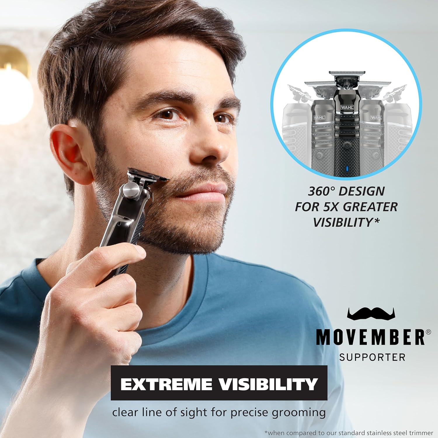Wahl USA Pro Series Skeleton Style Trimmer - Cordless Lithium-Ion Beard & Hair Clipper | Near Zero Gap Blade