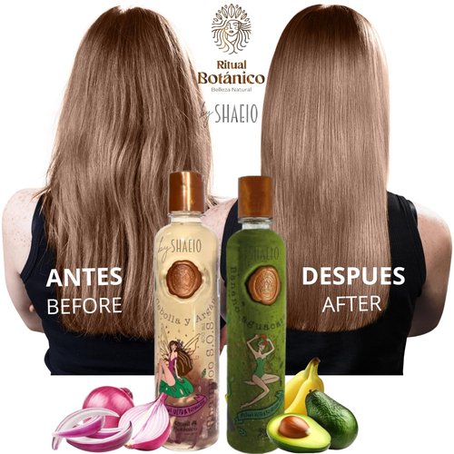 RITUALBOTANICO | S.O.S. Growth Accelerator Kit - Onion & Argan Shampoo + Intensive PLEX Treatment with Banana & Avocado - 100% Colombian