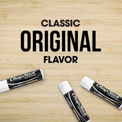 ChapStick Classic Original Lip Balm - 12-Count Moisturizer for Dry Lips | 0.15 Oz Each