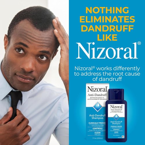 Nizoral Anti-Dandruff Shampoo - 1% Ketoconazole Formula for Effective Scalp Relief | Fresh Scent, 7 Fl Oz
