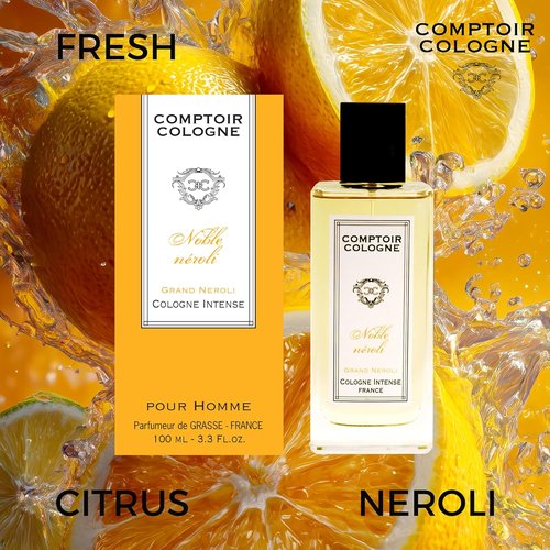 Noble Neroli Intense - Long-Lasting Men's Cologne - Refined Floral, Woody & Citrus Fragrance - 3.3 oz