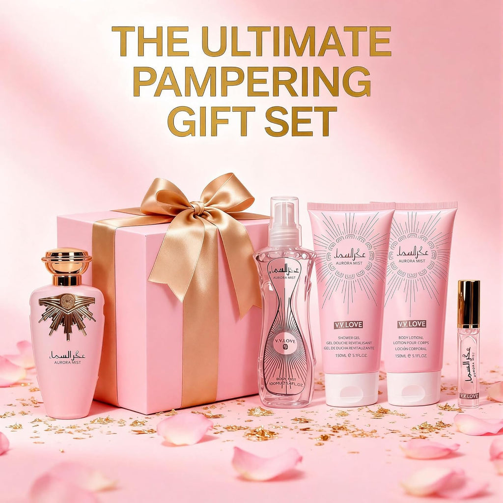 A CENTER Aurora Mist Luxury Perfume Gift Set for Women - Eau de Parfum Spray & Body Care Essentials (5PCS)